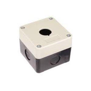 Caja plástica pbbox1hbg 1 hueco de 22mm base negra covertor beige Carlo Gavazzi