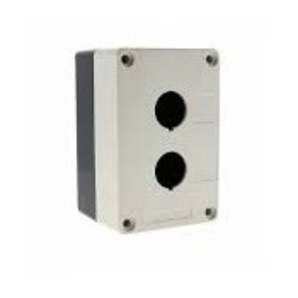 Caja plástica pbbox2hbg 2 huecos de 22mm base negra covertor gris Carlo Gavazzi