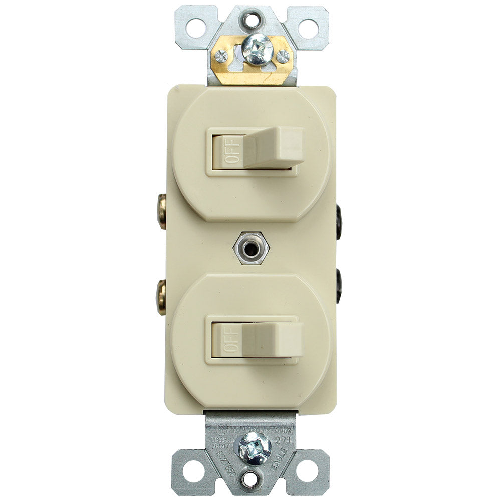 APAGADOR EAGLE DOBLE APAGADOR EAGLE DOBLE 15A 125V 271V MARFIL #271V ...